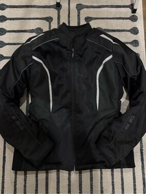 Women’s Black Reflective Trim Motorcycle Jacket - Sedici